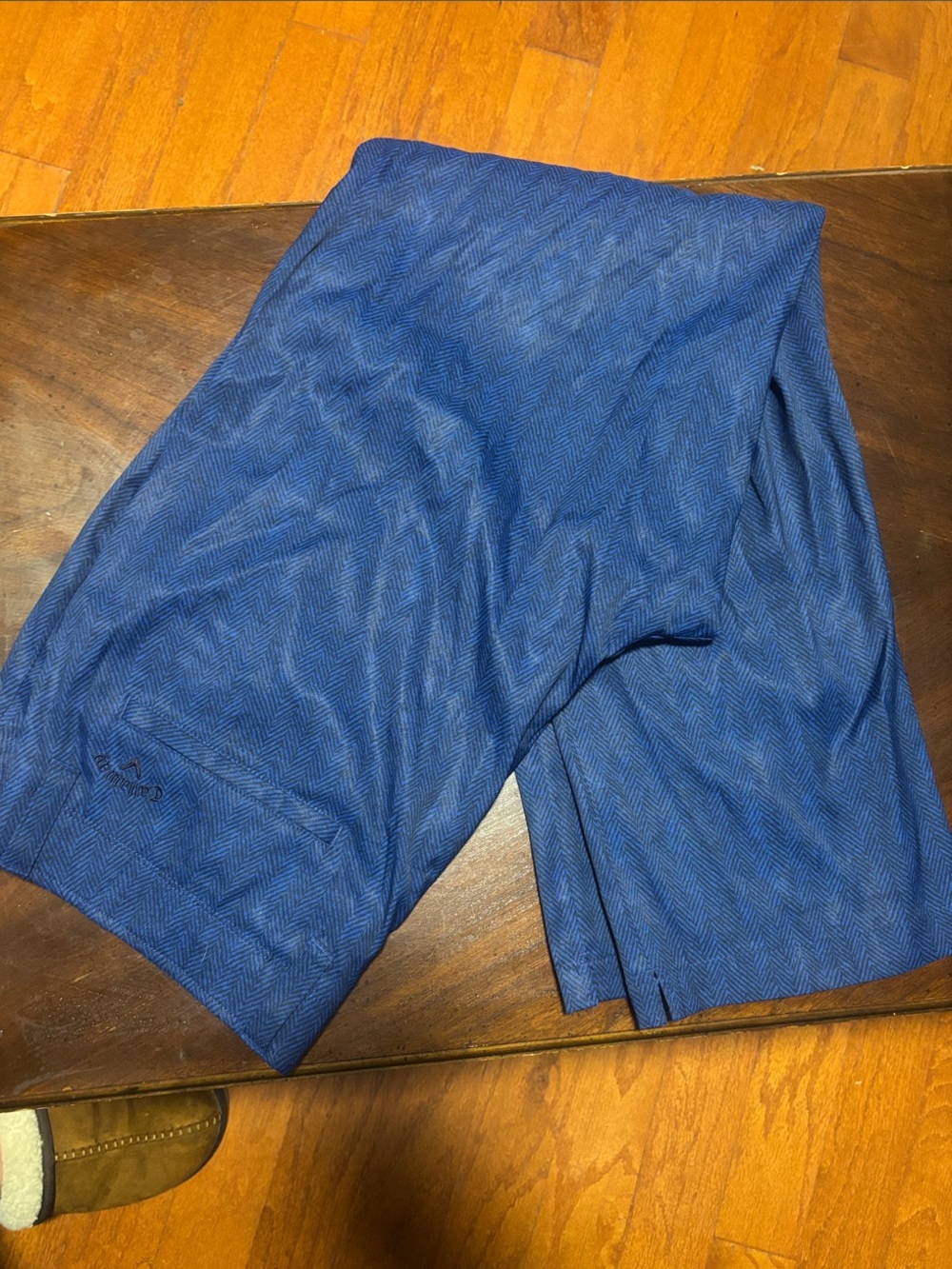 Callaway Men's Blue Herringbone Golf Pants